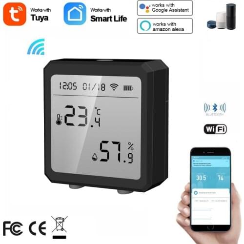 Tuya WIFI Temperature And Humidity Sensor Indoor Hygrometer Thermometer Detector Support Alexa Google Home Smart Life
