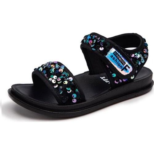 Skoex Kids Sandals Girls Princess Sandals Fashion Metal Decoration Children Shoes Soft Bottom Girl Outdoor Beach Casual Sneakers