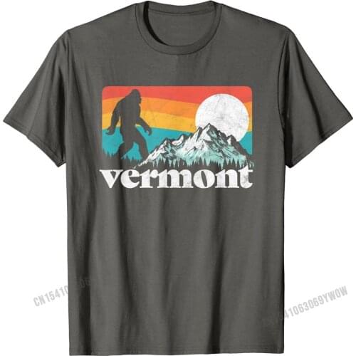 Vermont Pride Bigfoot Mountains Retro Nature Graphic T-Shirt Adult Wholesale Gift Tops Shirt Cotton T Shirts Leisure