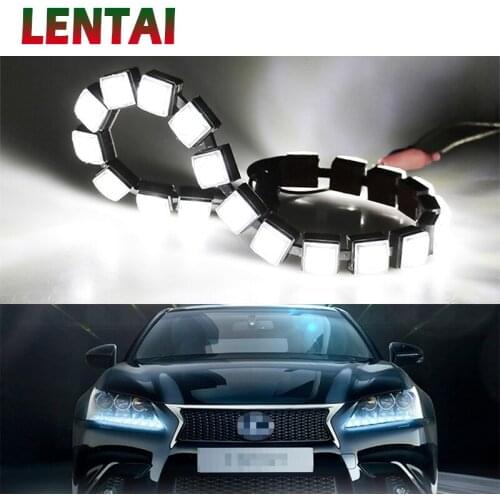 LENTAI 1Set Auto DRL fog lamp Bulb Car LED Lights 12V For Saab honda civic Skoda Octavia A7 A5 Rapid Fabia Yeti Renault Duster