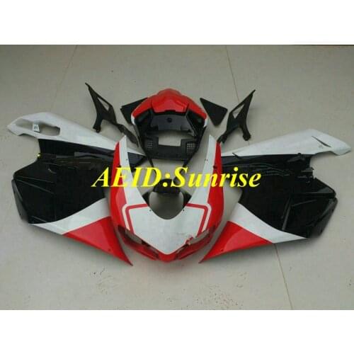 Injection mold Fairing kit for DUCATI 848 1098 1198 08 09 ducati 1198 848 1098 2008 2009 White black red Fairings+gifts DB10