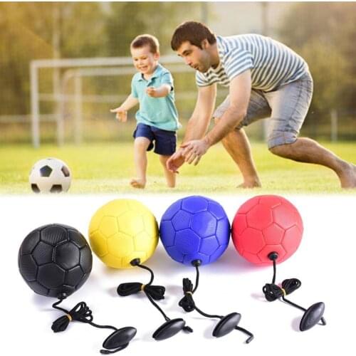 Size 2 Football Training Ball Anti-slip High-elastic Kick Resistant Solid Color Kids Student Beginner Practice Belt Soccer Ball