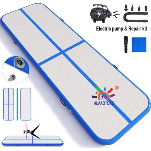 Mini inflatable air track mat gymnastics tumbling yoga 1m 2m 3m 4m 5m Length Free shipping with free CE/UL electric blower