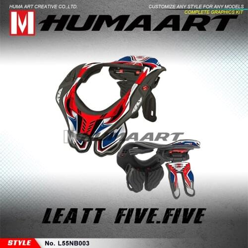 HUMAART Off-road Sticker Deco Neck Brace Graphics Kit for Leatt Brace 5.5 2012 2013 2014 2015 2016 (Style No.L55NB003)