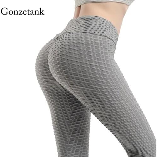 New Breathable Buttocks Sports Yoga Pants Women Jacquard Bubble High-waist Honeycomb Fitness Slimming Tight Leggings