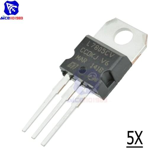 Diymore 5PCS/Lot IC Chips Transistor L7805CV DIP3 TO-220 Transistors IC Chips LM7805 Original Integrate Circuits