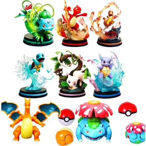Pokemon Ball Variant Toy Anime Pikachu Jenny Turtle Pocket Monsters Pokemones toys Action Figure Kids Toys Set Christmas Gift