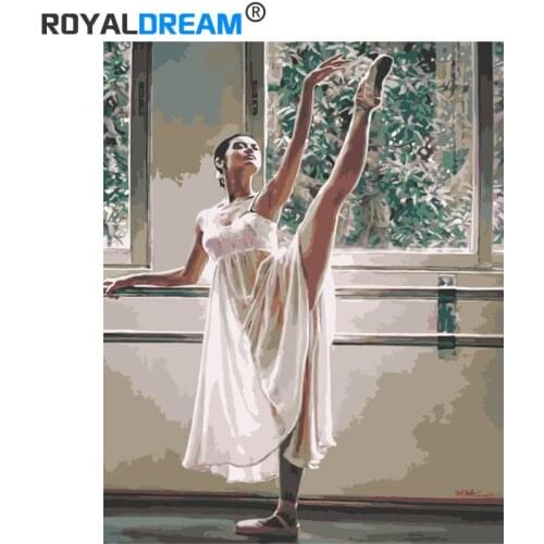 ROYALDREAM Elegant ballet Diy Digital Painting By Digital Modern Wall Art Pictures For The Home Wall Art Works