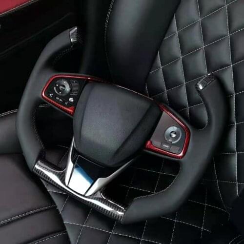 F1 Racing Cuatomized Carbon Fiber Sports Steering Wheel Alcantara Leather compatible for 10th generation Honda Civic 2010-2020