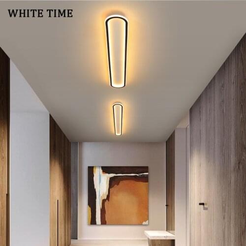 120CM Simple Led Ceiling Light For Living room Dining room Bedroom Corridor Black Gold Indoor Lighting Ceiling Lamp 110V 220V