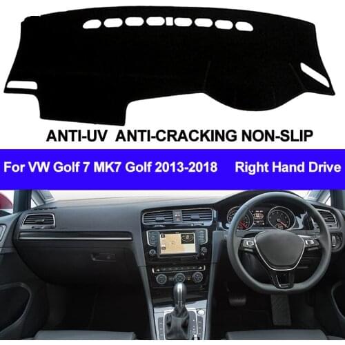 TAIJS Car Dashboard Cover Dash Mat For Volkswagen VW Golf 7 MK7 Golf 2013 2014 2015 2016 2017 2018 Non-slip Right Sun Shade