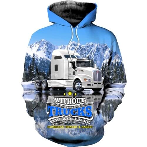 Tessffel I AM Trucker Driver Truck Worker Tracksuit Pullover NewFashion Sweatshirt Crewneck 3DPrint Casual Hoodies Men/Women A15