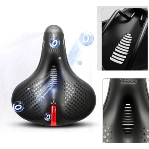 Bicycle Saddle Bike Seat Breathable Comfort PU Leather Surface Shockproof Cycling Saddles For Sport Bicycle Parts