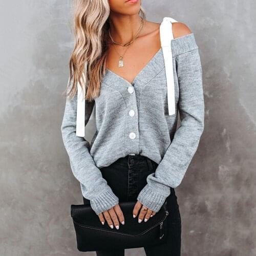 Spring Korea Style Vintage Ribbed Knitted Cardigan Tank Top V neck Bandage Tie Bow Sweater Jumper Knitwear