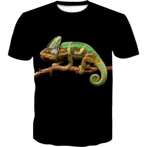 Lizard Snake Printed T shirts Men 3d T-shirts Drop Ship Top Tee Short Sleeve Camiseta Round Neck Tshirt Fashion Casual
