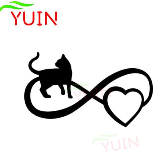 I Love My Cat Heart Paw Print Animal Car Sticker Personality PVC Window Decoration High Quality Waterproof Sunscreen Decal