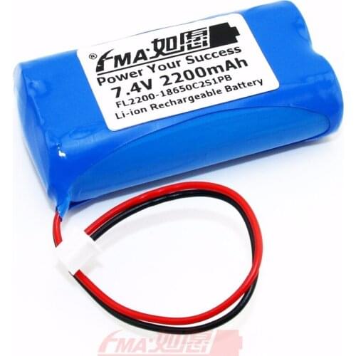 Protected Li-ion Battery by PCM BMS 2S 7.4V 2200mAh FMA 18650 for Megaphone Amplifier HT