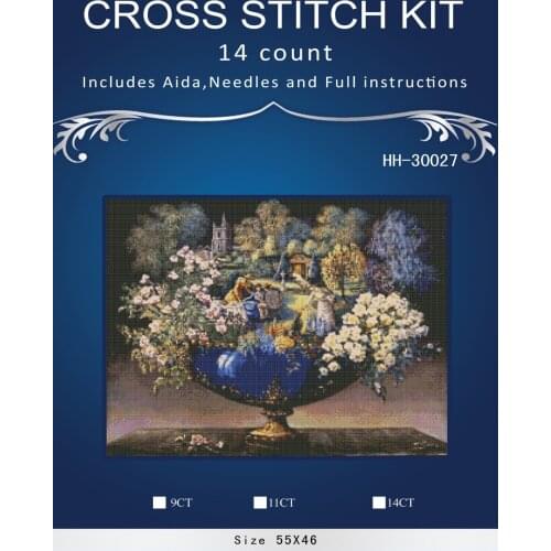 Living in miniature ,Counted Cross Stitch 14CT Cross Stitch Sets Wholesale cartoon Cross-stitch Kits Embroidery Needlework