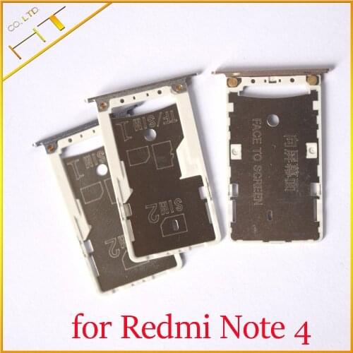 10pcs for Xiaomi Redmi Note 4 (china MTK) Nano SIM/ Micro SIM Card Tray Holder Micro SD Card Slot Holder Adapter for redmi Note4