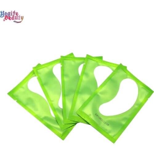50/100pairs Eyelash Extension Patches Grafted Under Eye Pads Lint Free Green Hydrating Eye Paper Patches