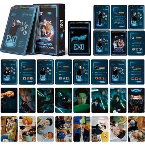 54PCS Kpop EXO 2021 NEW Album DON'T FIGHT THE FEELING Photo Cards For Fans LOMO Card Photo Card Gift Collection Stationery