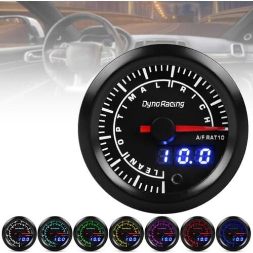 80% Hot Sales!! Air Fuel Ratio Gauge Narrowband Round 7 Colors Digital Air/Fuel AFR Meter for Car