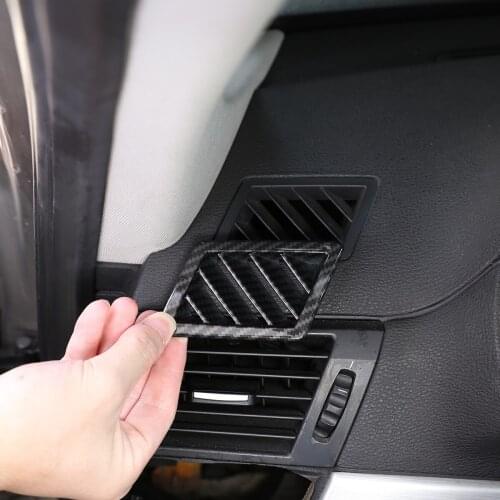 Car Dashboard Side Air Conditioning Air Outlet Frame Decoration Cover Trim ABS Carbon Fiber For BMW X3 E83 2006-2010 Accessories