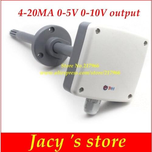 Duct Temperature Humidity Transmitter 4-20ma Pipe Temperature Humidity Sensor Fresh Air Conditioning 0~10v 0-5V RS485 output