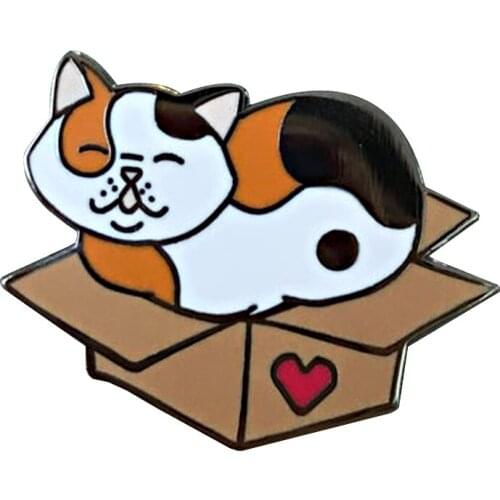 Cat sleep enamel pin