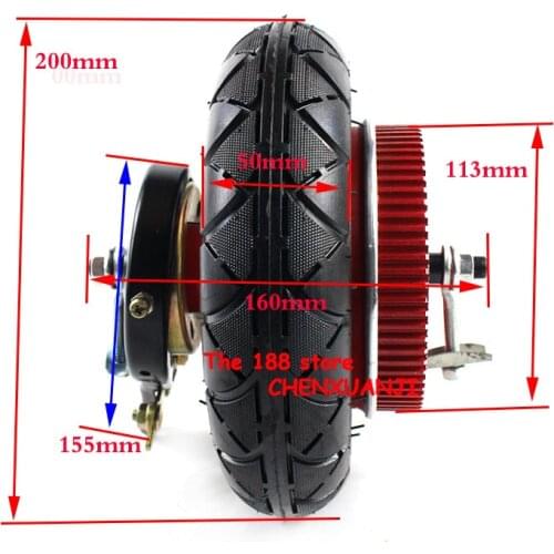 Hot Sale Good Quality Scooter Motorbike 200X50Tire Motor for Bicycle Bike Engine 8Inch Rear Wheel Conversion Kit Belt Hub Motor