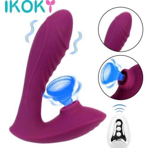 IKOKY G Spot Vibrator Anal Vagina Clitoris Stimulator Sex Toys for Women 10 Speeds Female Masturbation Sucking Vibrator Wand