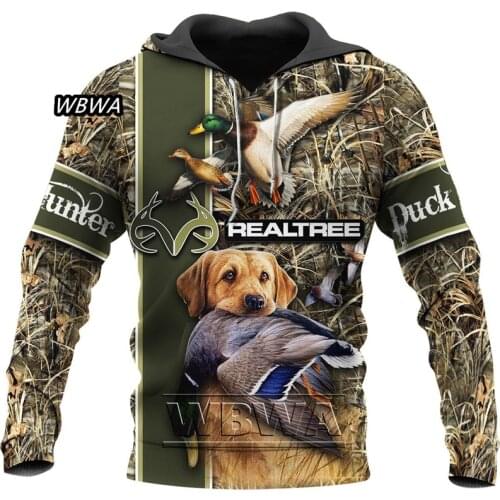 Duck Hunting Camo 3D Printed Hoodies Men/women Hipster Streetwear Outfit Spring Boys Hiphop Hood Sweatshirts Tops Clothes yk098