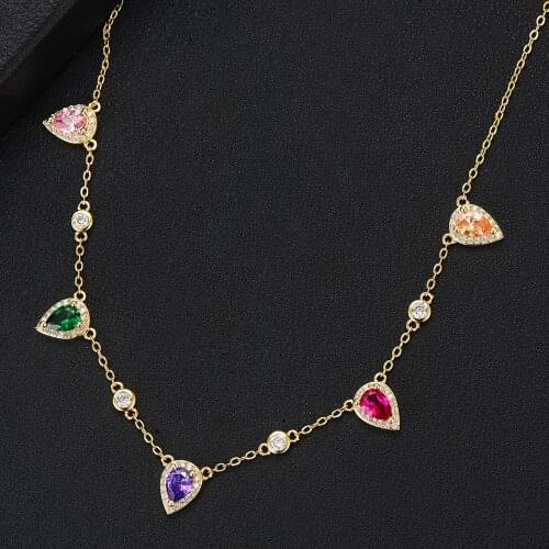 LARRAURI 2019 Hot Trendy Long Chain Necklaces Charms Cute Women Girls Crystal Small Pendant Necklaces Fashion Jewelry