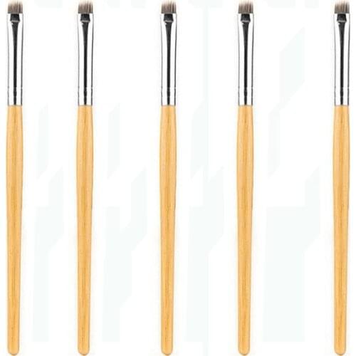 5PCS Fashion Makeup Brushes Eyebrow brush Bamboo Handle Powder Brushes Cosmetics Professional Makeup Tools