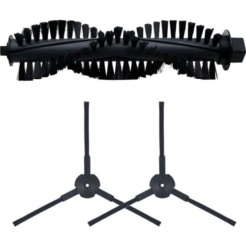 1pc Main Brush+1sets of side brush L+R (1R and 1L) for ILIFE A4s Robot Vacuum Cleaner accessories Parts