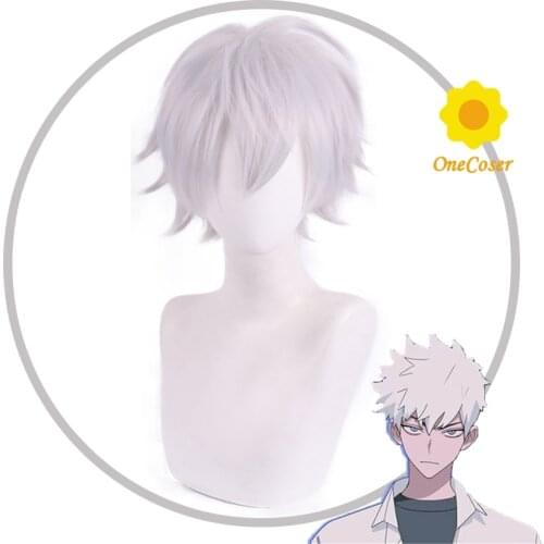 Anime Time Agent Cosplay Wig Qiao Ling Cheng Xiaoshi Lu Guang Black White Hair Heat-resistant Fiber Hair+Wig Cap Halloween Party