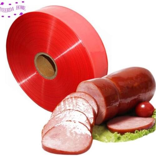50m length Food grade Environment-friendly plastics Casings gules Sausage Banana Songjiang egg Ham sausage width 85mm /120mm DIY