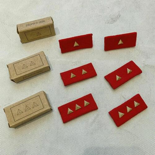 Full set WW2 Japanese Army Hand-Made Woolen Soldiers Collar Badge 1 2 3 Star armyshop2008