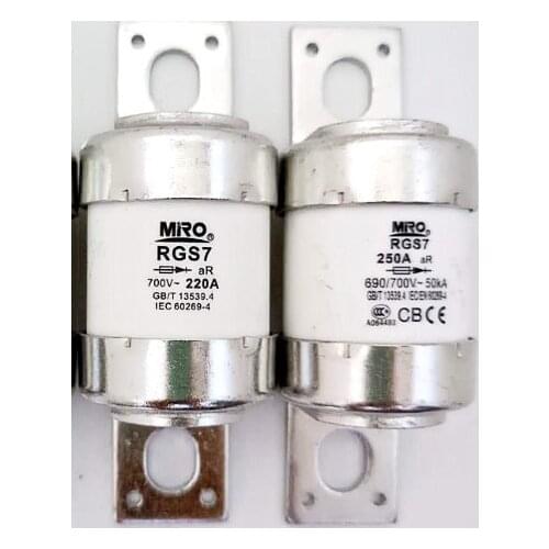 Fuses : RGS7 220A 690/700V aR / RGS7 220A 700V / RGS7 250A 690/700V / RGS7F 200A 1000V aR