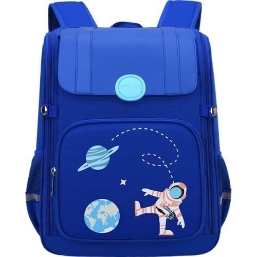 2021 New Kids Cartoon School Backpack For Girls Boys Waterproof Schoolbag Oxford Children Lightweight Printing Blue Bookbag Sac
