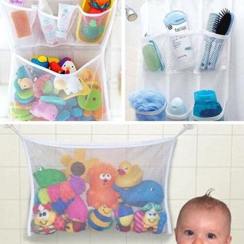 Baby Toy Mesh Bag Bath Bathtub Doll Organizer Suction Bathroom Bath Toy Stuff Net Baby Kids Bath Bathtub Toy Bath Game Bag Kids
