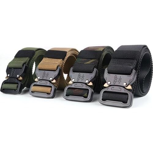 3 Color Tactical Gear Heavy Duty Belt Nylon Metal Buckle Swat Molle Padded Patrol Waist Belt Tactical Hunting Accessories