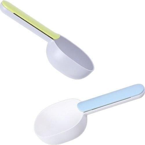 Pet Food Scale Cup For Cat Feeding Dog Bowl Scale Spoon Portable Cup with Sealing Bag Clip Pet Measuring Scoop Tools Supplies
