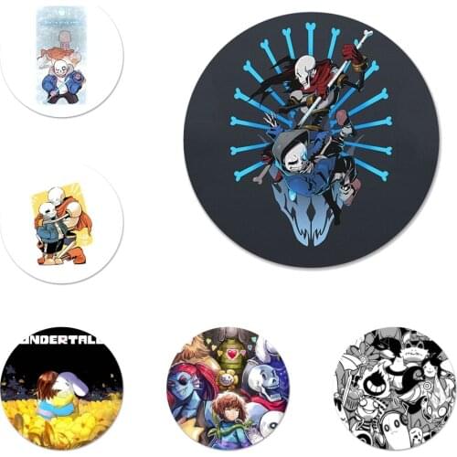 58mm funny undertale papyrus sans doggo Icons Pins Badge Decoration Brooches Metal Badges For Backpack Decoration