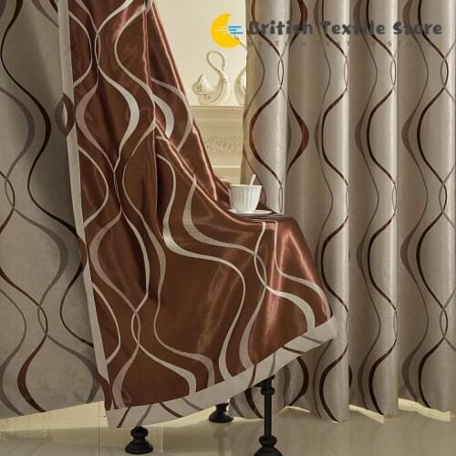 European Style Shading Jacquard Curtains for Bedroom Curtains for Living Room Curtains Products Customized Two Colors Optional