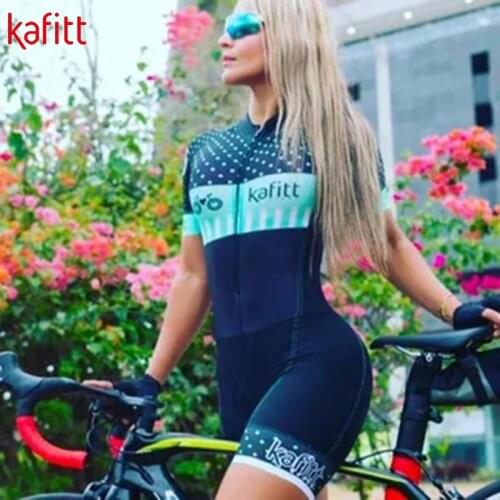 Kafitt professional team womens triathlon jersey cycling jumpsuit jumpsuit body leisure wear cycling wear short sleeve suit ge
