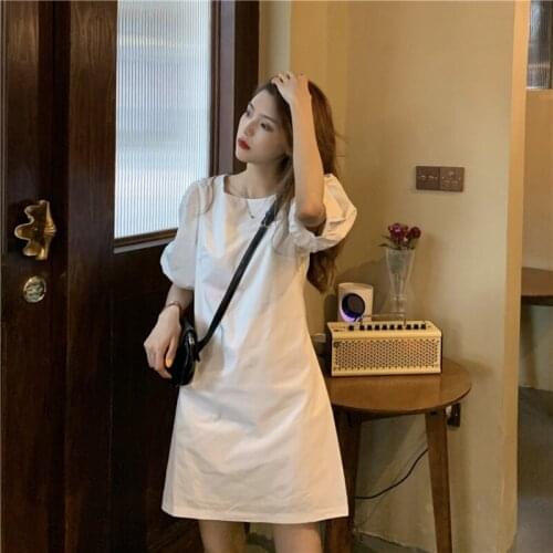 2021 New Womens Summer Clothing Design Sense Niche Sweet Gentle First Love French Waist-Tight Slimming Dress