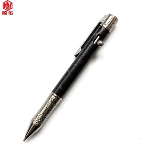 1PCS Tungsten Steel Attack Broken Window Anti-Wolf Titanium Alloy + Carbon Fiber EDC Bolt Tactical Defense Signature Pen