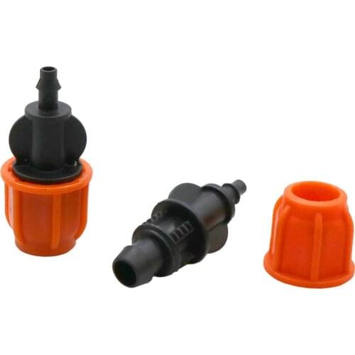 4/7mm to 8/11mm Hose Straight Connector with Lock Nut Garden Micro Irrigation Pipe Fittings Reducer Straight Connector 100 Pcs