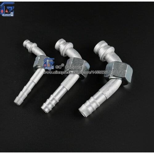 #6 #8 #10 Barb Fitting Elbow 90 Degree O-Ring Female M16x1.5 M22x1.5 M24x1.5 Nut for AC Air Conditioner Fitting
